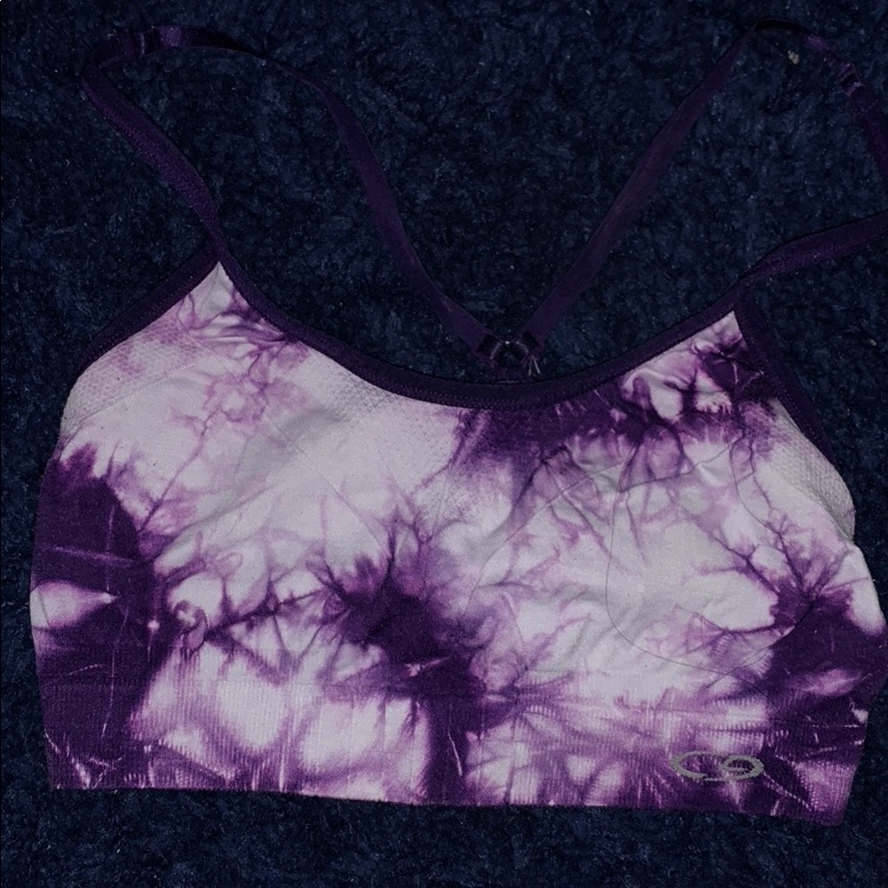 Purple Tie Dyed Sports Bra